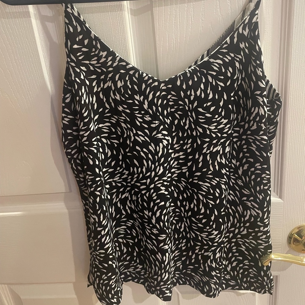 Reversible White House Black market spaghetti strap blouse. Lined beautifully.